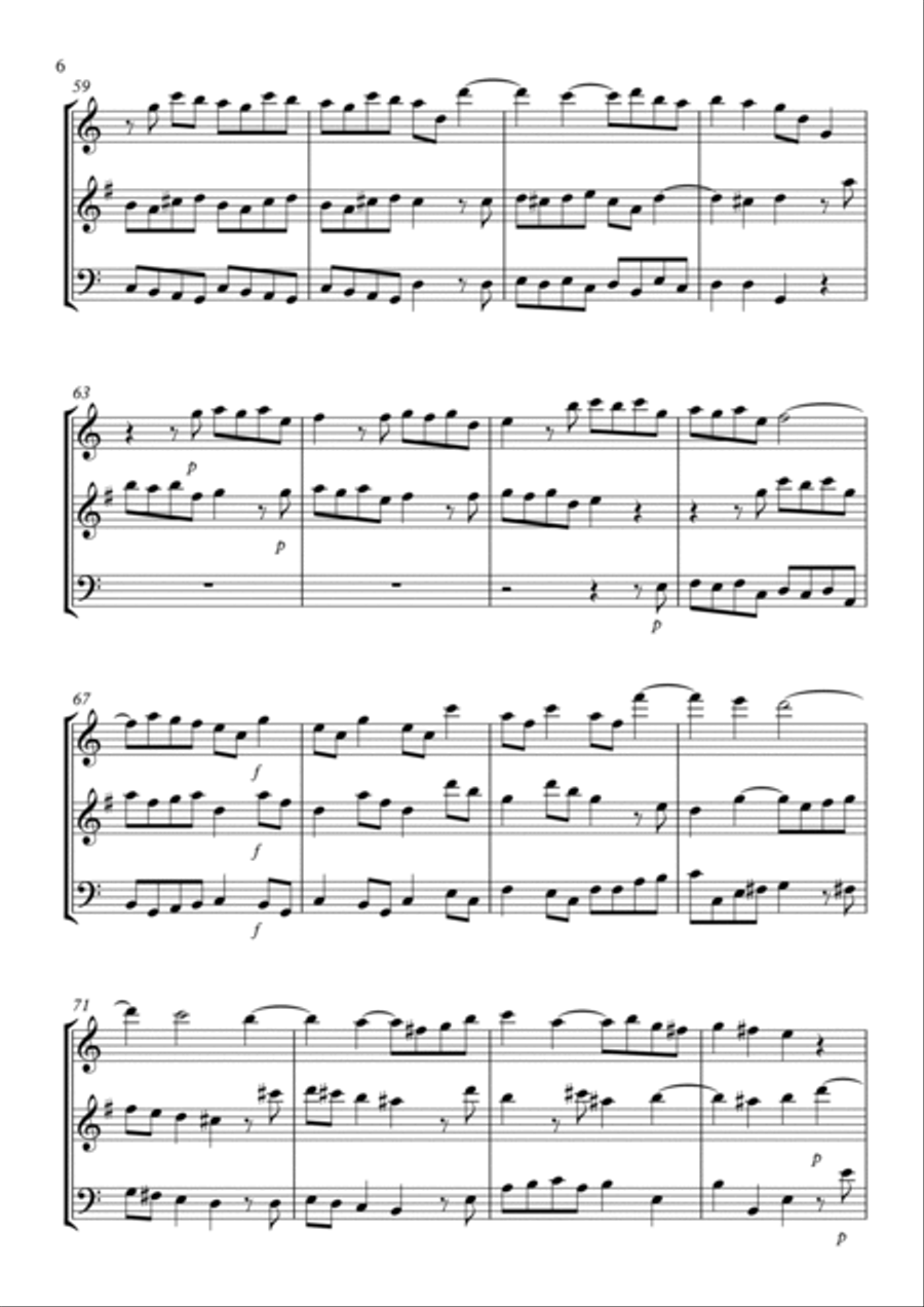 Trio Sonata No.3 Woodwind Trio scores gallery preview page 6