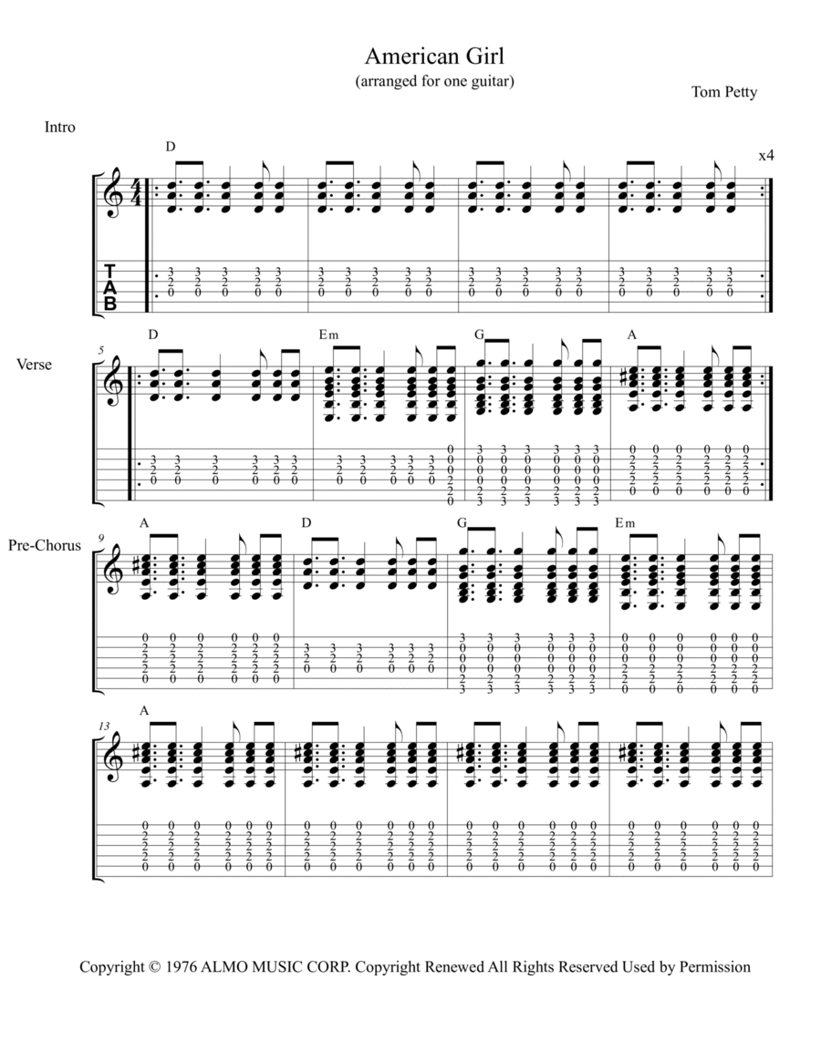 American Girl Electric Guitar scores gallery preview page 1