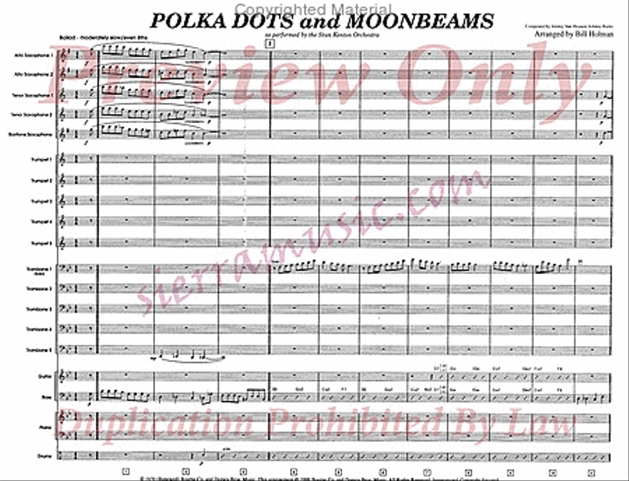 Polka Dots And Moonbeams Jazz Ensemble scores gallery preview page 2
