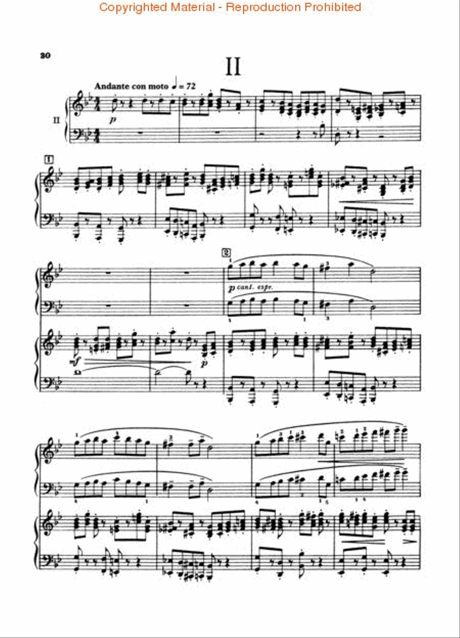 Piano Concerto No. 3, Op. 50 (“Youth Concerto”) Piano Solo scores gallery preview page 2