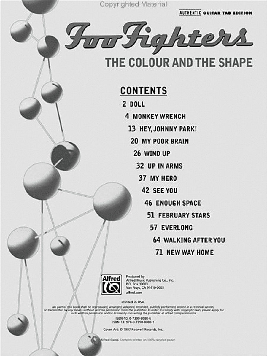 Foo Fighters – The Colour and the Shape Electric Guitar scores gallery preview page 2