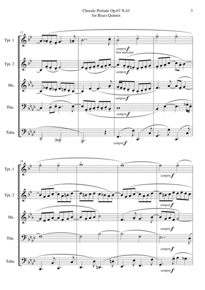 Chorale Prelude Op.67 N.43 for Brass Quintet image number null