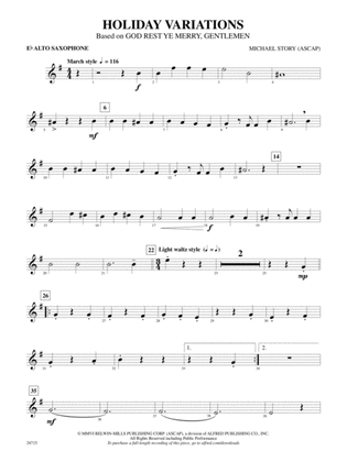 Holiday Variations (Based on "God Rest Ye Merry, Gentlemen"): E-flat Alto Saxophone