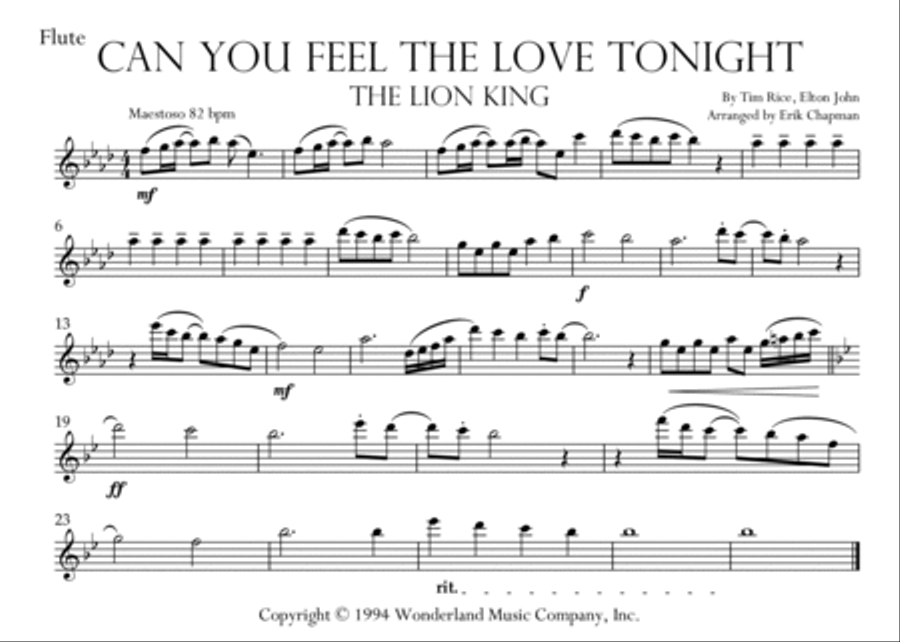 Can You Feel The Love Tonight Marching Band scores gallery preview page 4
