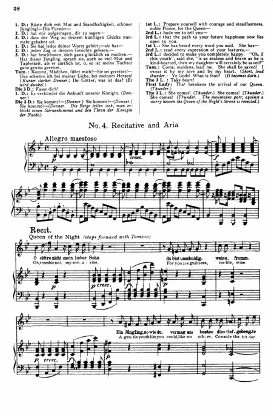 The Magic Flute (Die Zauberflöte) Voice scores gallery preview page 2