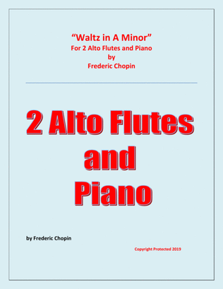 Book cover for Waltz in A Minor - 2 Alto Flutes and Piano - Chamber music