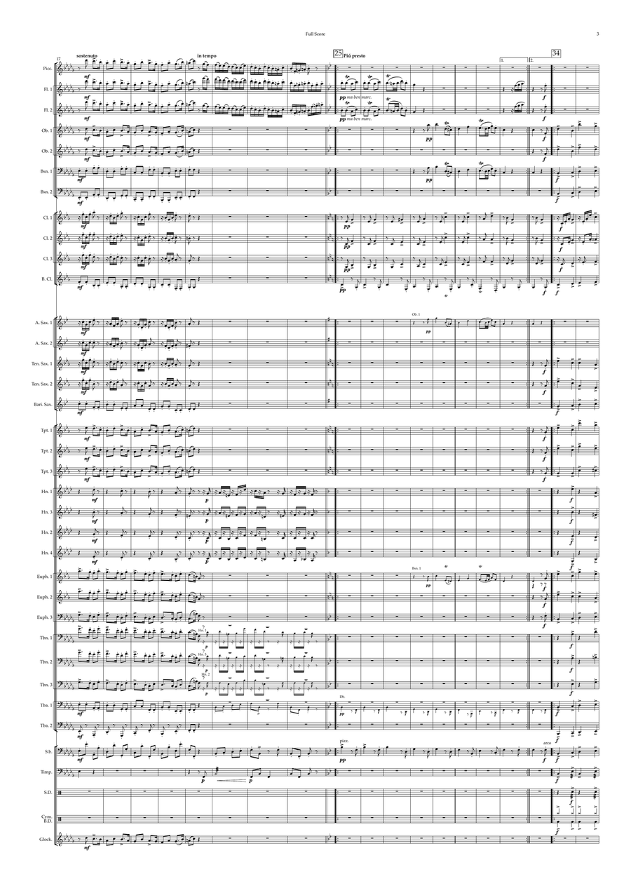 Hungarian Dance No.19 Concert Band scores gallery preview page 3