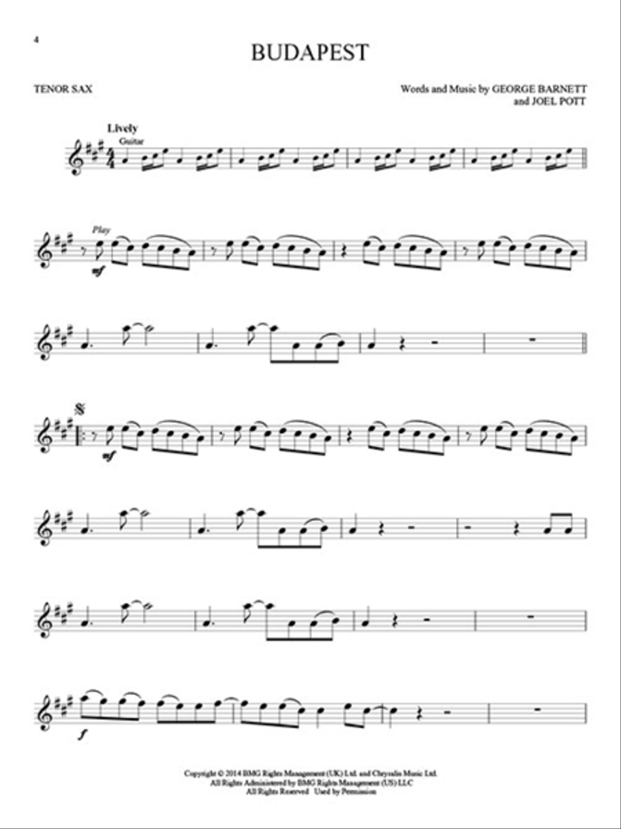 Top Hits Top Hits Tenor Saxophone scores gallery preview page 3