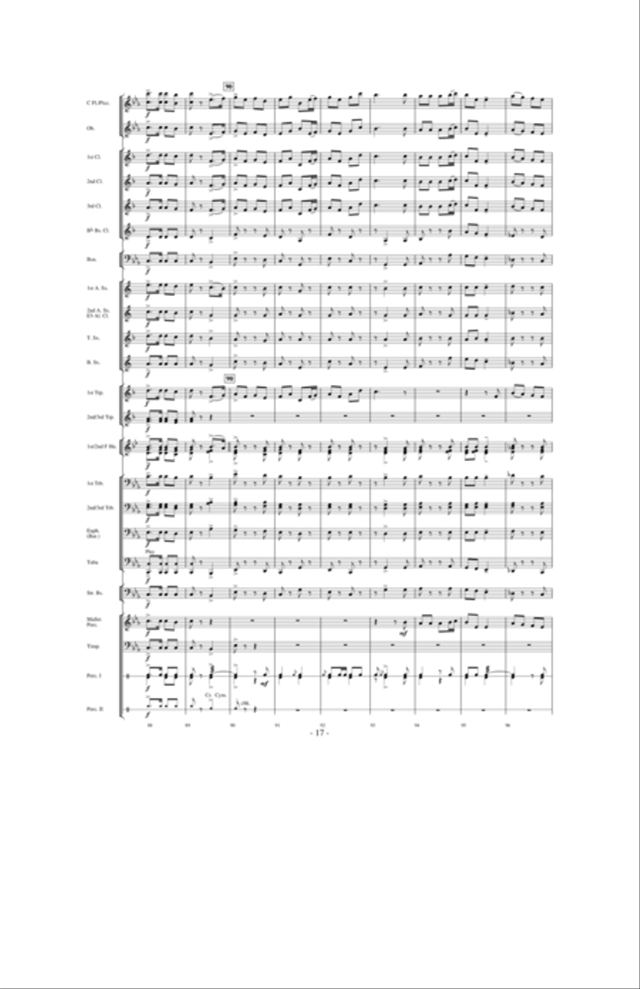 In the Winter of 1730: A River's Journey Concert Band scores gallery preview page 16