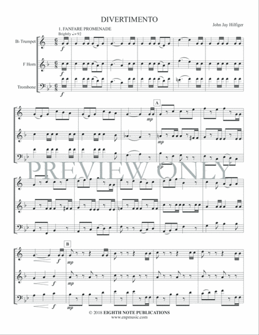 Divertimento Brass Ensemble scores gallery preview page 3