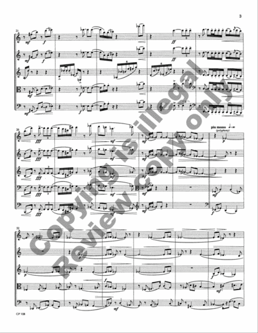 Studies in Texture Woodwind Quintet scores gallery preview page 4