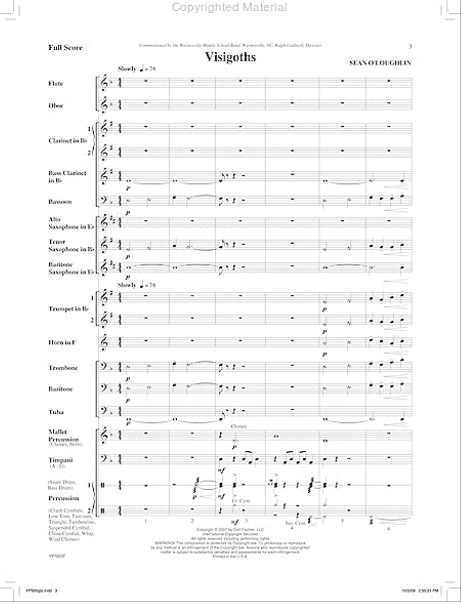 Visigoths Visigoths Concert Band scores gallery preview page 4