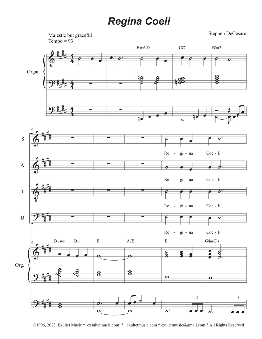 Regina Coeli (SATB Divisi)