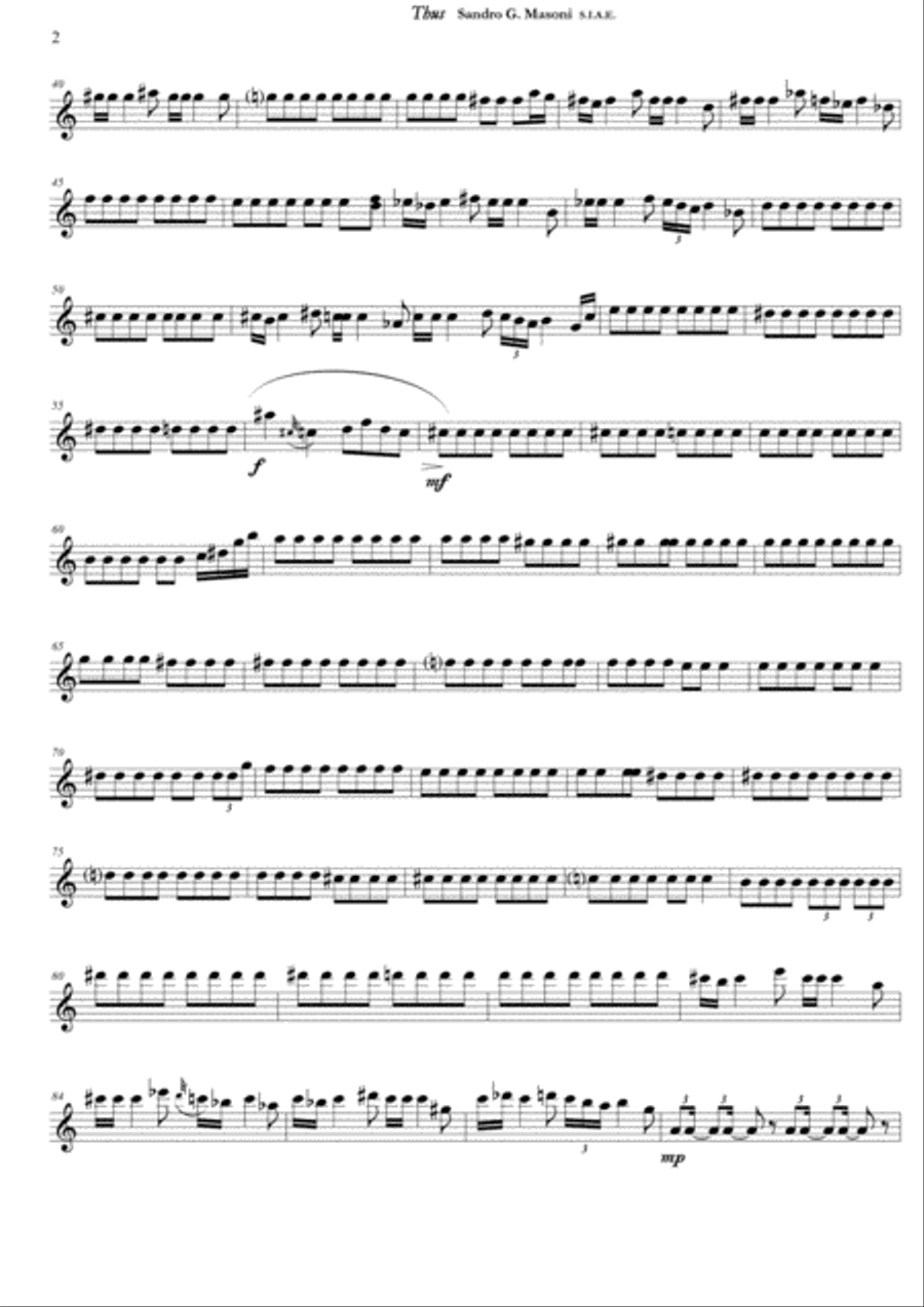 Thus (Violin I part) String Quartet scores gallery preview page 2