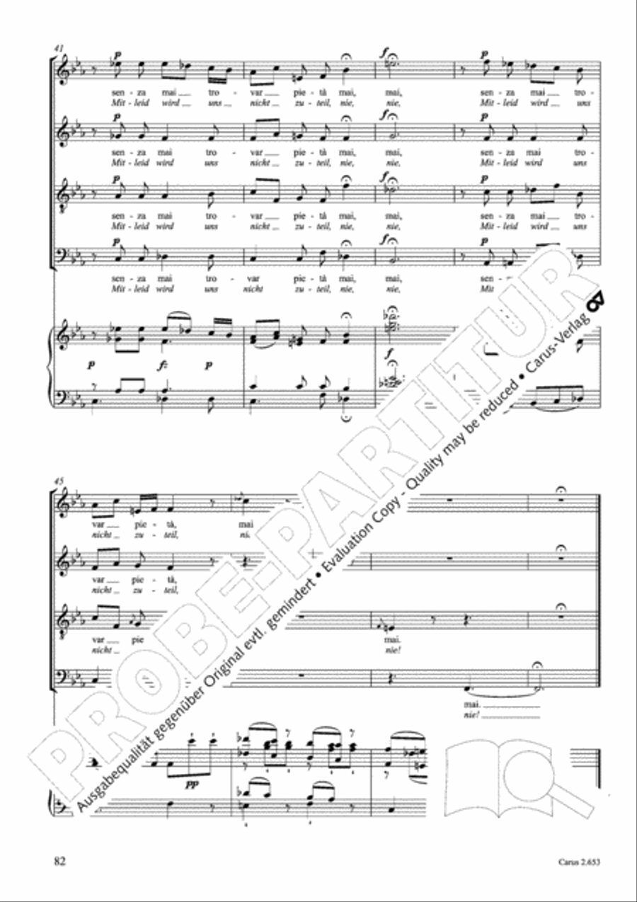 Choral collection Great Opera Choruses - Mozart * Haydn (choir & piano) Choir scores gallery preview page 93