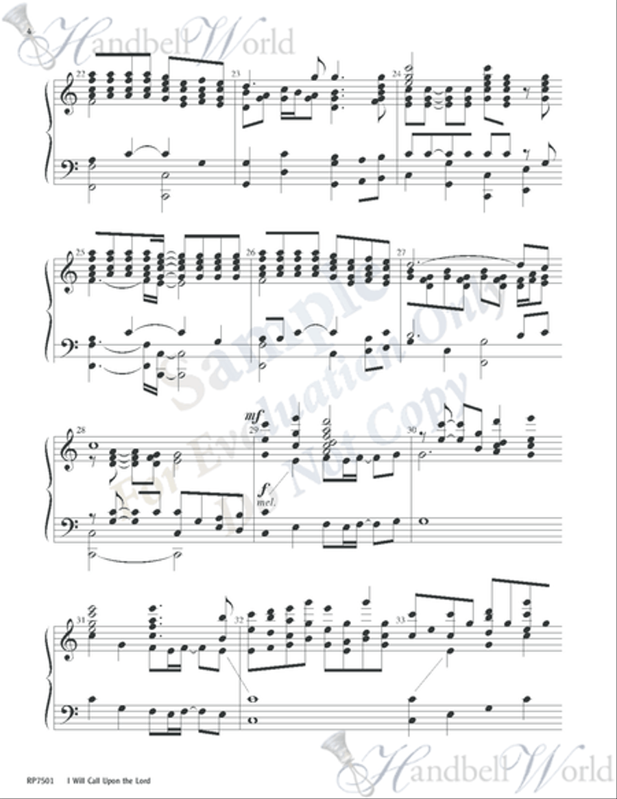 I Will Call Upon the Lord 5-Octaves scores gallery preview page 3