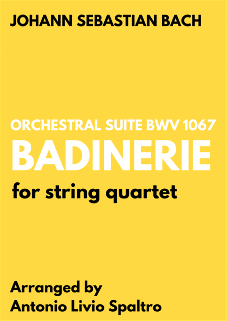 Badinerie (J.S. Bach) for String Quartet String Quartet scores gallery preview page 1