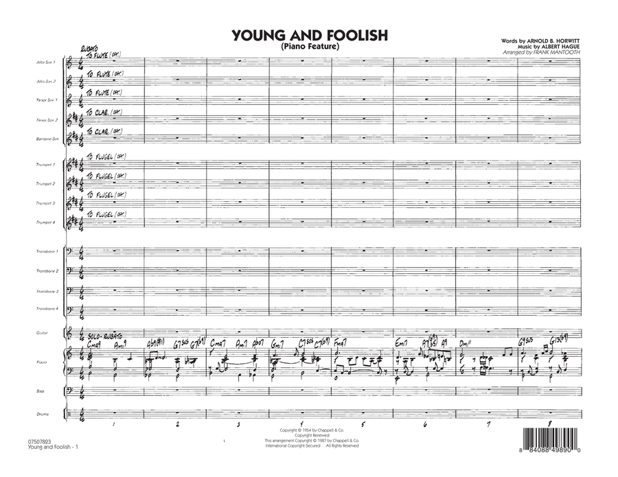 Young And Foolish - Full Score Jazz Ensemble scores gallery preview page 1