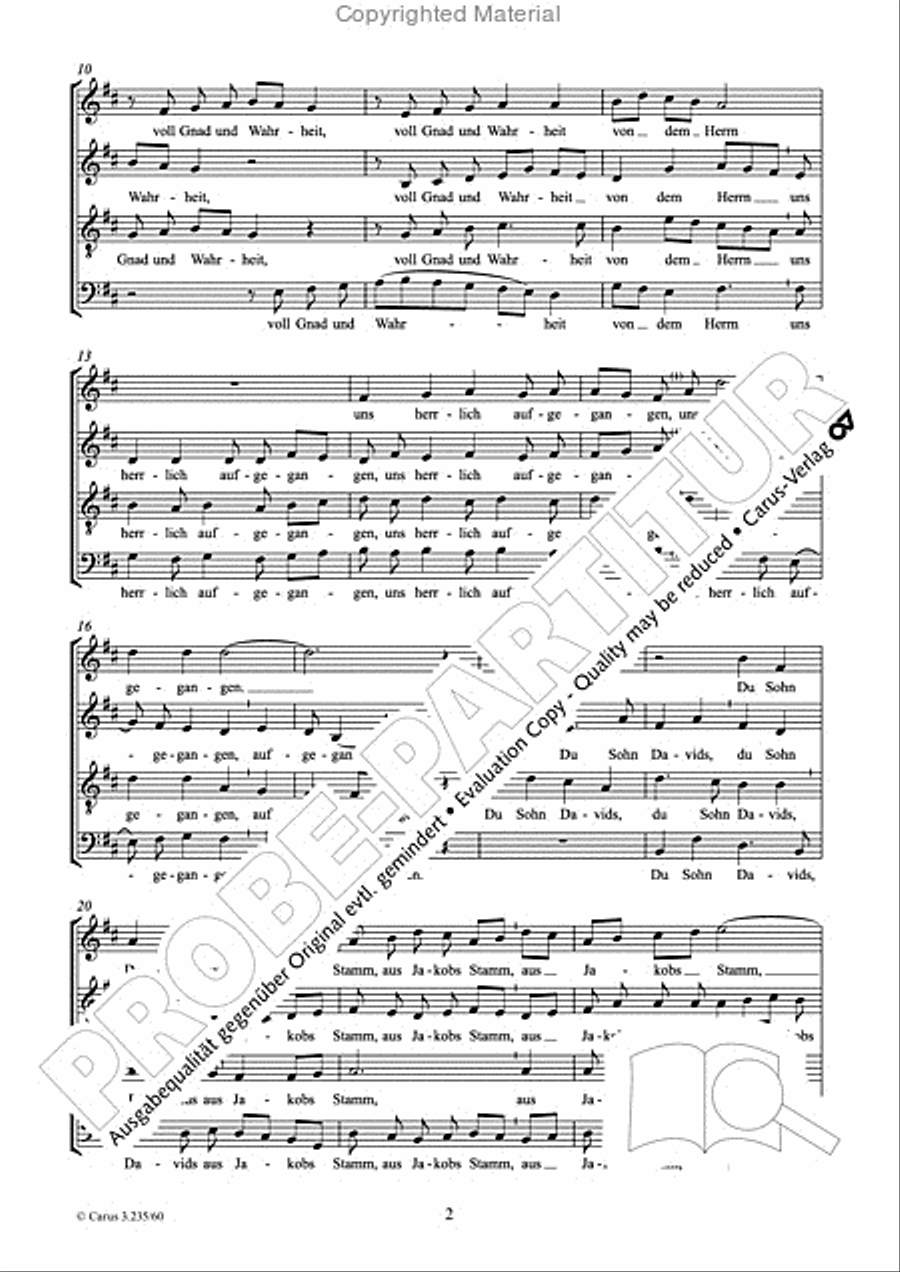 How brightly beams the morning star (Wie schon leuchtet der Morgenstern) 4-Part scores gallery preview page 3