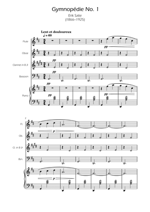 Gymnopedie No. 1 - Woodwind Quartet