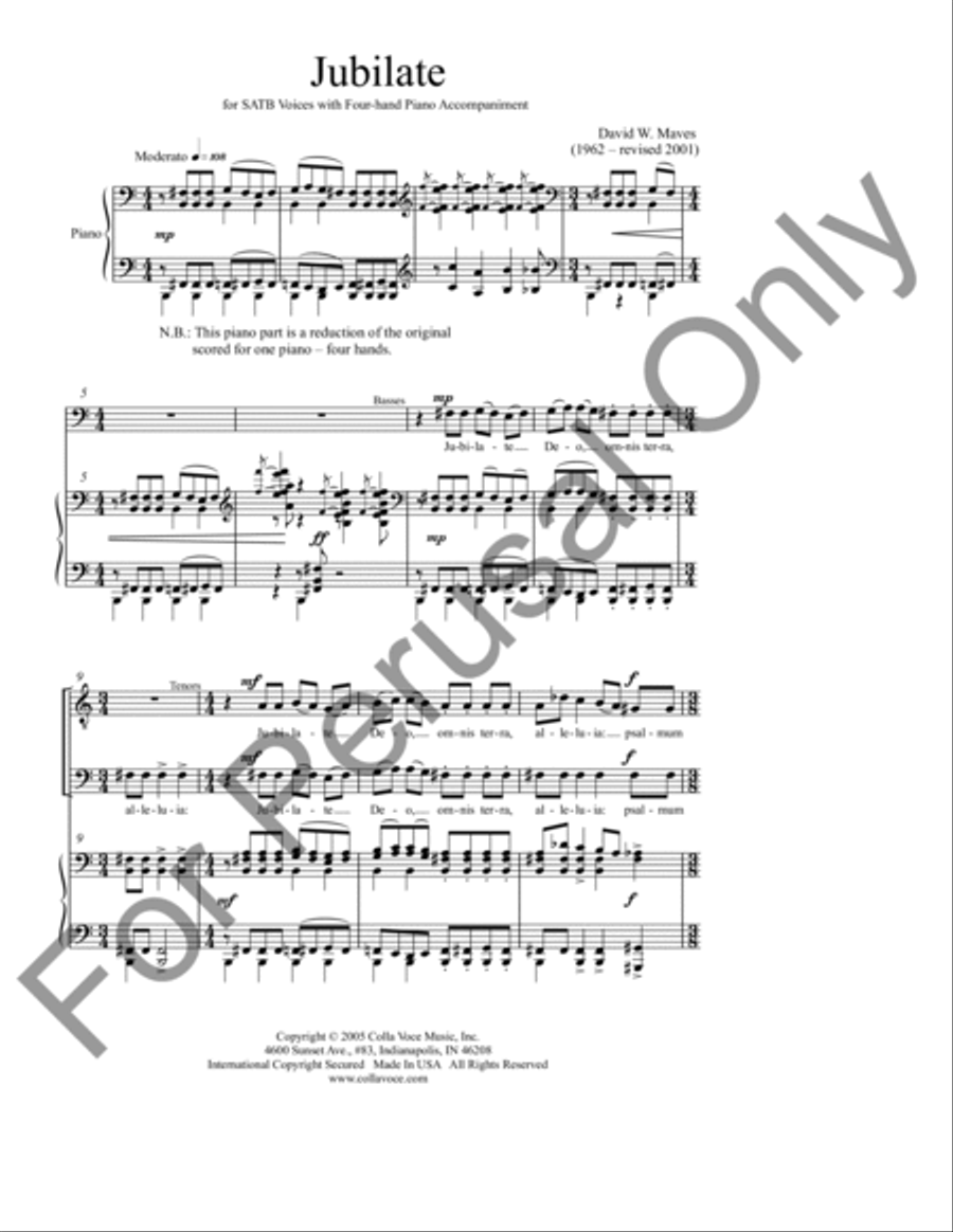Jubilate (Choral Score) 4-Part scores gallery preview page 2