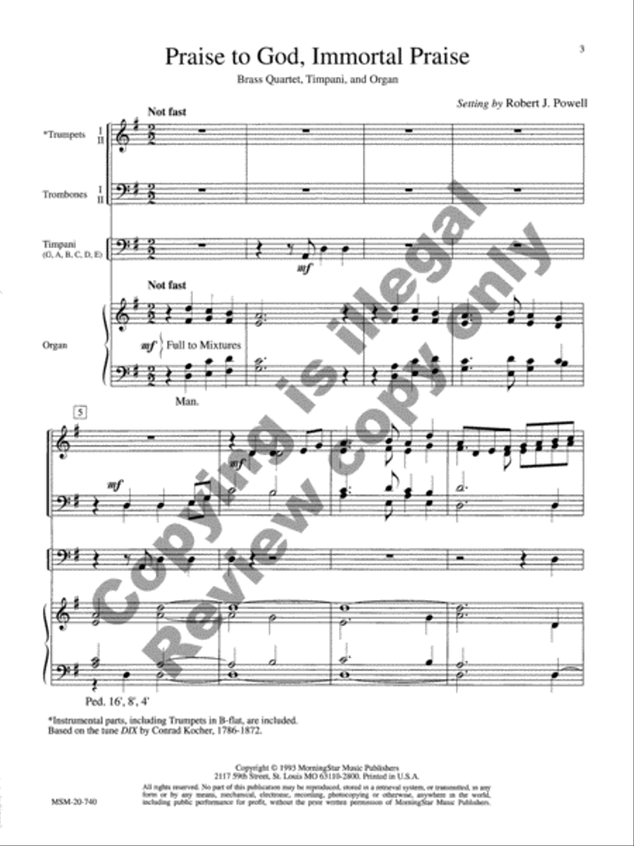 Praise to God, Immortal Praise Organ scores gallery preview page 3