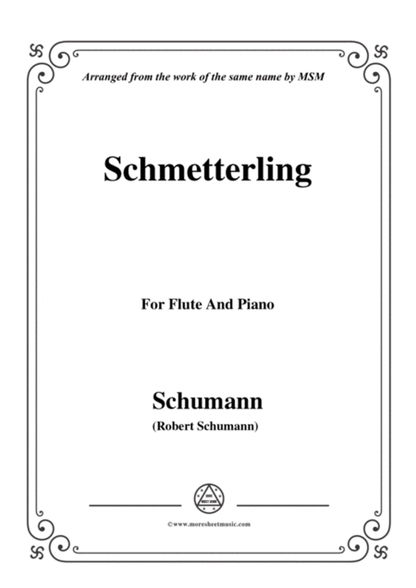 Schumann-Schmetterling,Op.79,No.2,for Flute and Piano image number null