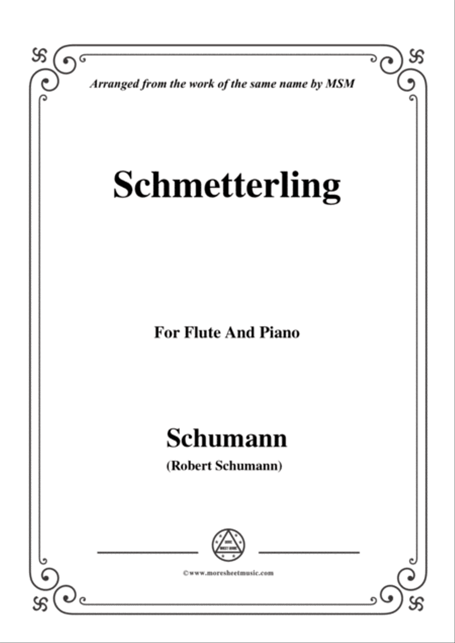 Schumann-Schmetterling,Op.79,No.2,for Flute and Piano Flute Solo scores gallery preview page 1