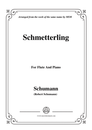 Book cover for Schumann-Schmetterling,Op.79,No.2,for Flute and Piano