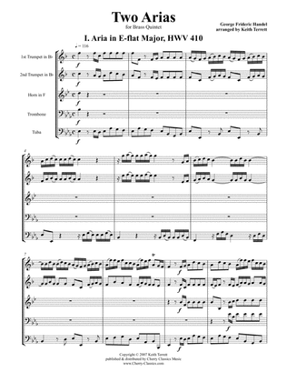 Two Arias for Brass Quintet