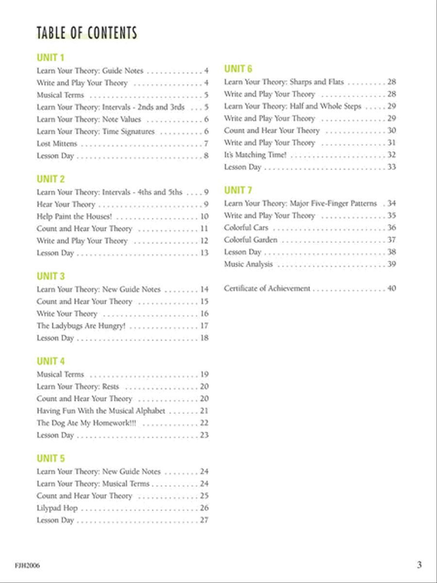Write, Play, and Hear Your Theory Every Day, Book 1 Piano Method scores gallery preview page 2