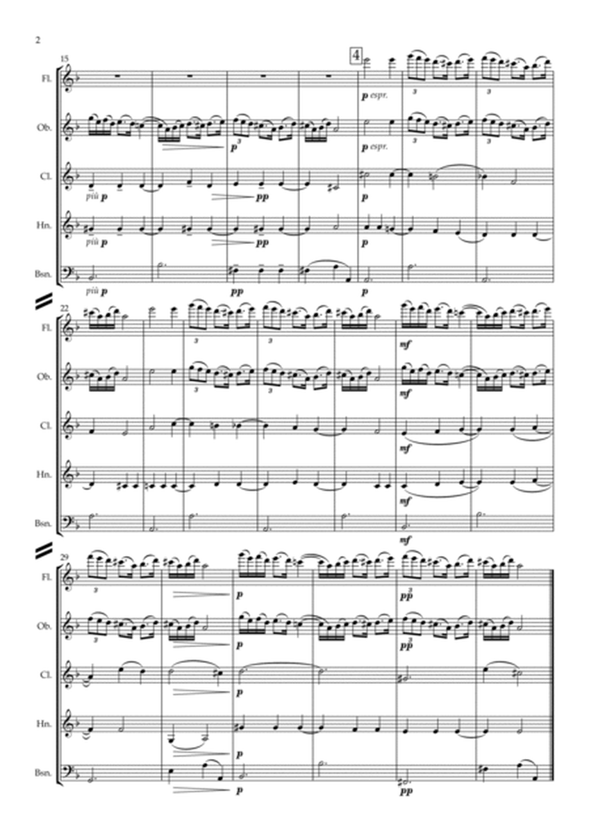 Bartók: Rumanian Folk Dances Sz.56 - 4 Buciumeana (Dance from Bucsum) - wind quintet image number null