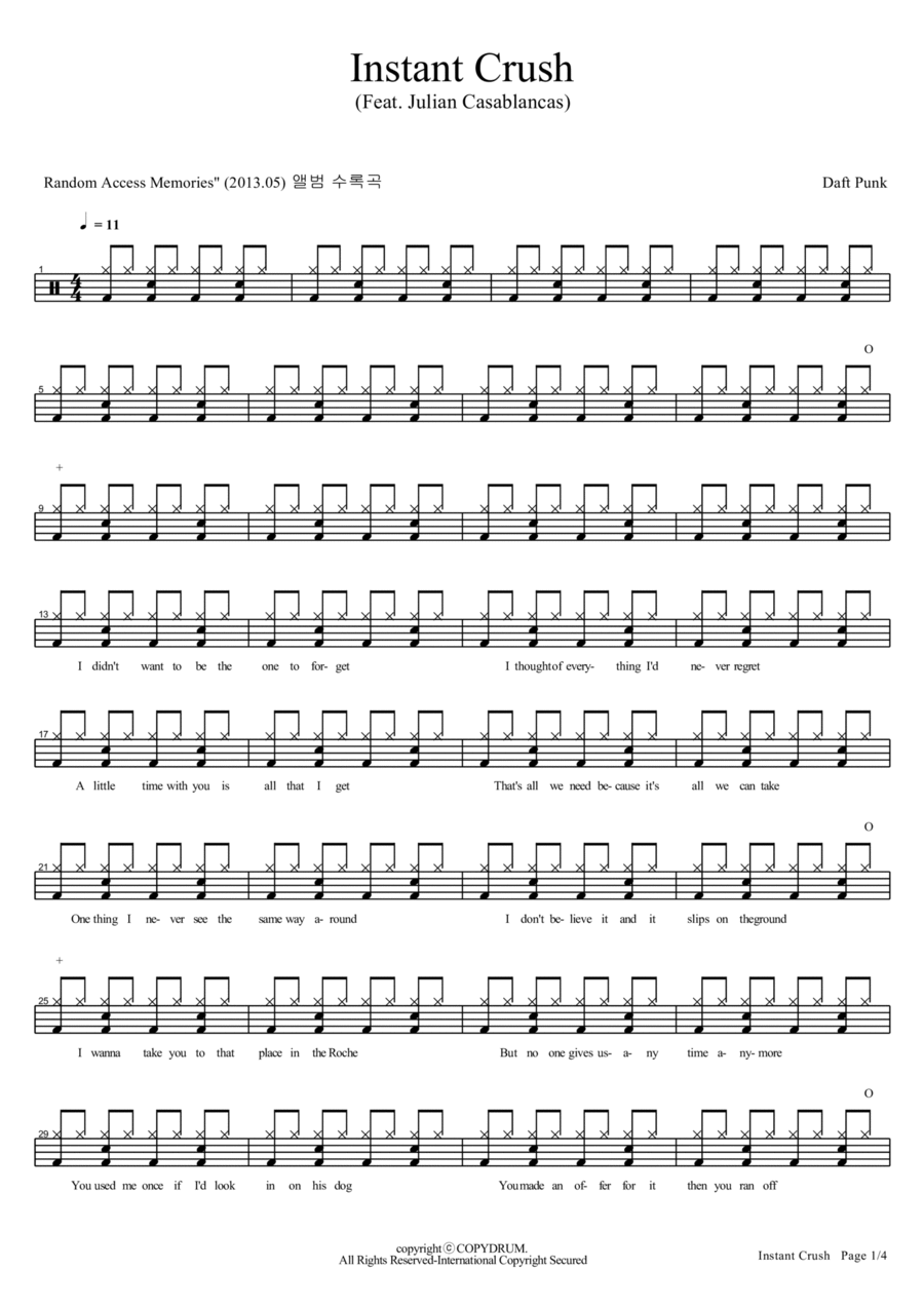 Instant Crush Instant Crush Drum Set scores gallery preview page 1