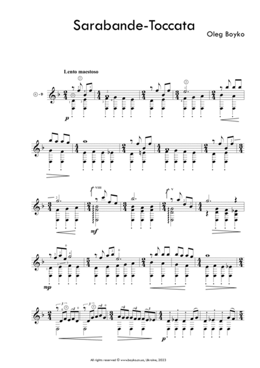 Sarabande - Toccata for solo guitar image number null