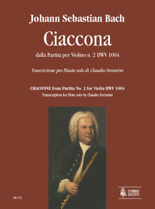 Book cover for Chaconne for Flute solo from Partita for Violin No. 2 BWV 1004
