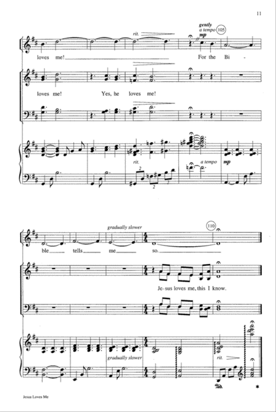 Jesus Loves Me 4-Part scores gallery preview page 12