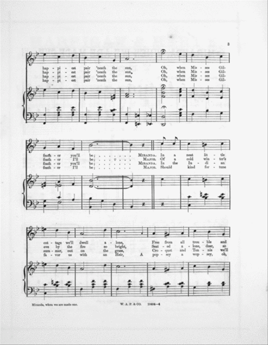 Harrigan & Hart's New Song, Miranda, When We Are Made One Voice scores gallery preview page 3