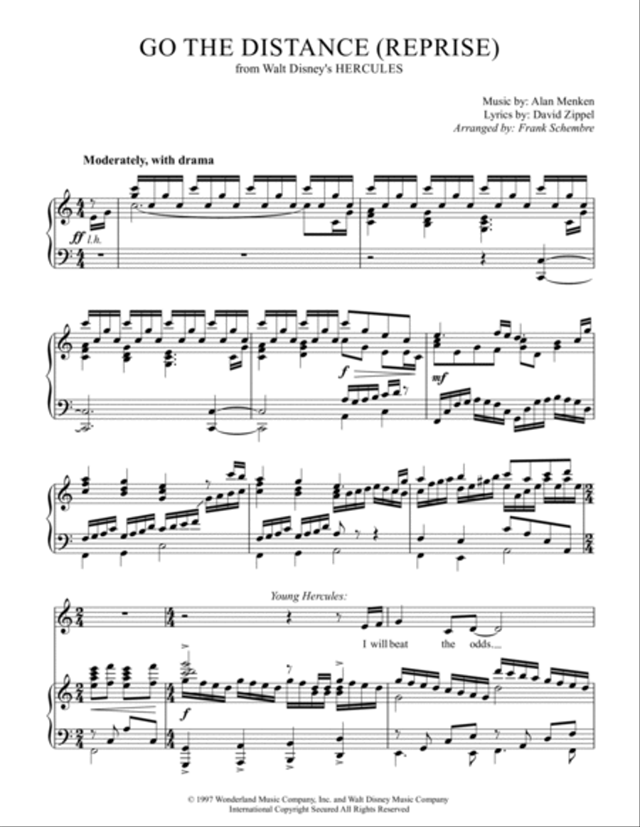 Go The Distance (reprise) Voice scores gallery preview page 2