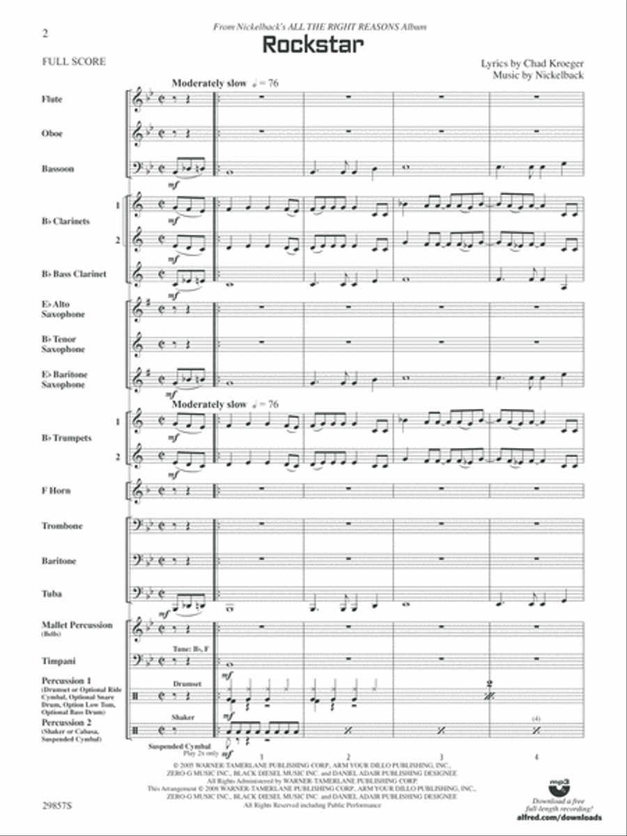 Rockstar: Score Concert Band scores gallery preview page 2