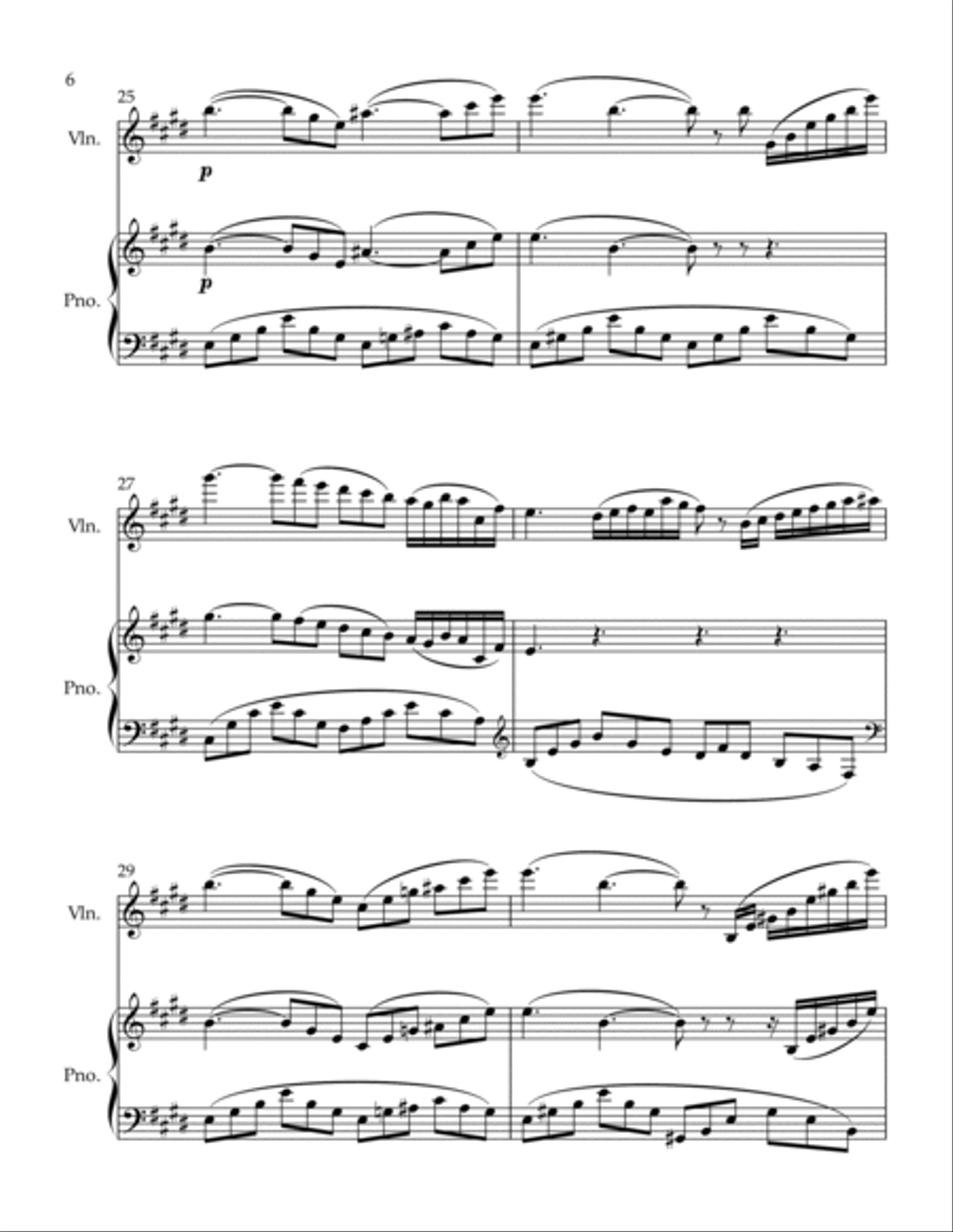 Adage Violin Solo scores gallery preview page 6