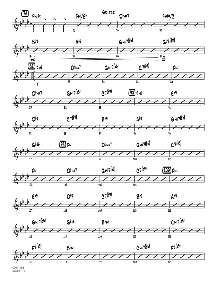 Moanin' - Guitar Jazz Ensemble scores gallery preview page 2