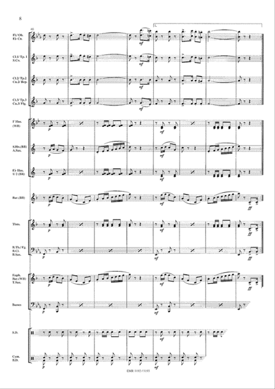 Marche du Boulanger Concert Band scores gallery preview page 9