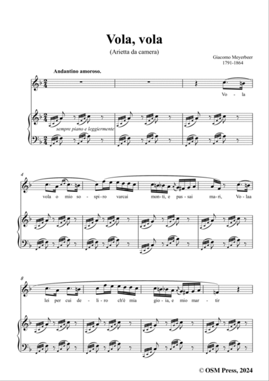 Meyerbeer-Vola,vola(Arietta da camera),in F Major Meyerbeer-Vola,vola(Arietta da camera),in F Major Voice scores gallery preview page 3