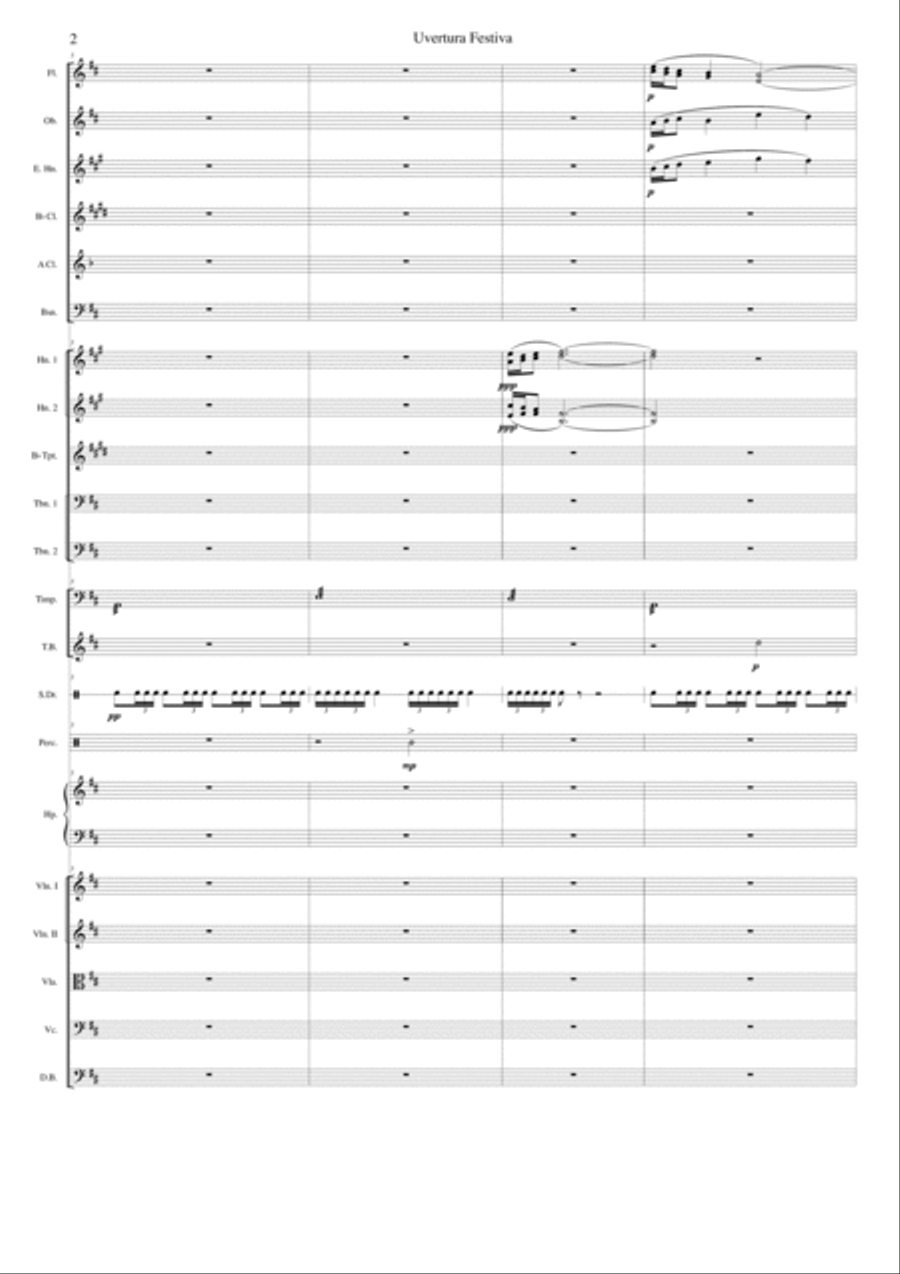 Festive Overture Festive Overture Full Orchestra scores gallery preview page 2