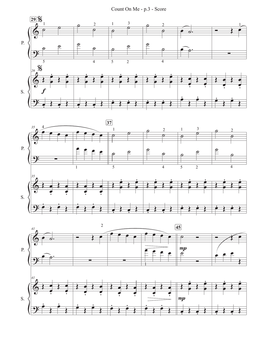 Count On Me Piano scores gallery preview page 4