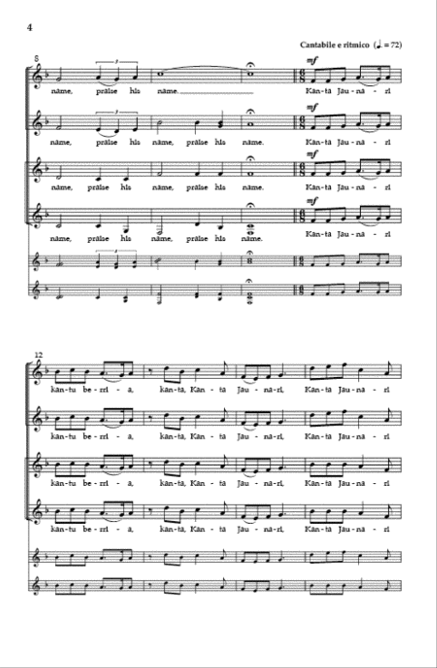 Cantate Domino (SSAA) SSAA scores gallery preview page 3