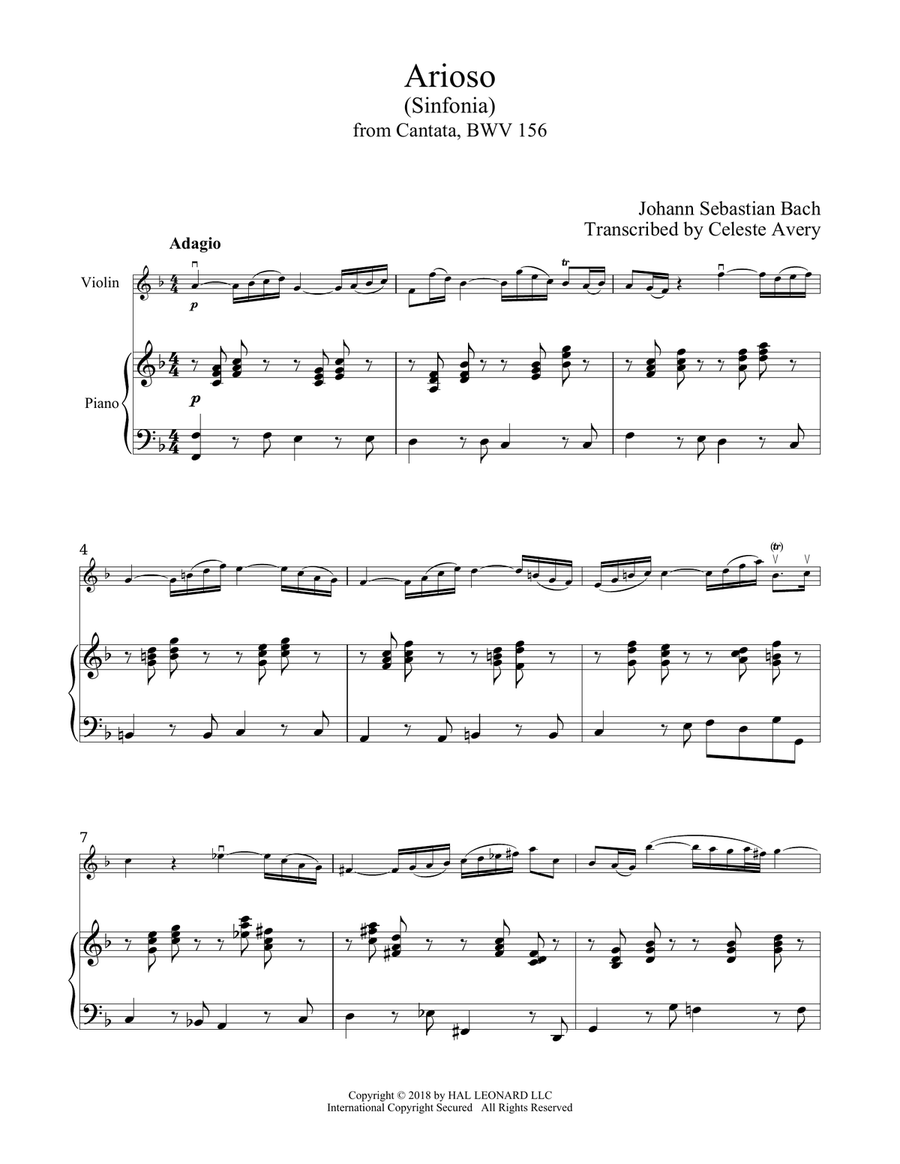 Arioso Arioso Violin Solo scores gallery preview page 1