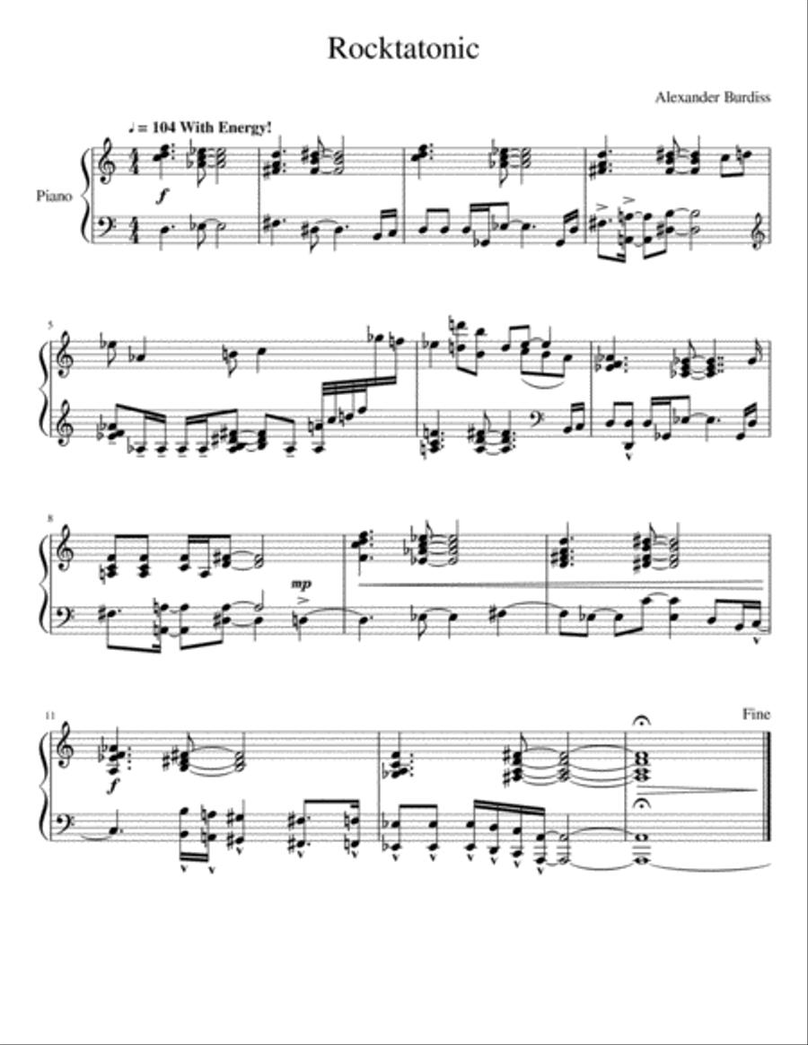 Rocktatonic Rocktatonic Piano Solo scores gallery preview page 2
