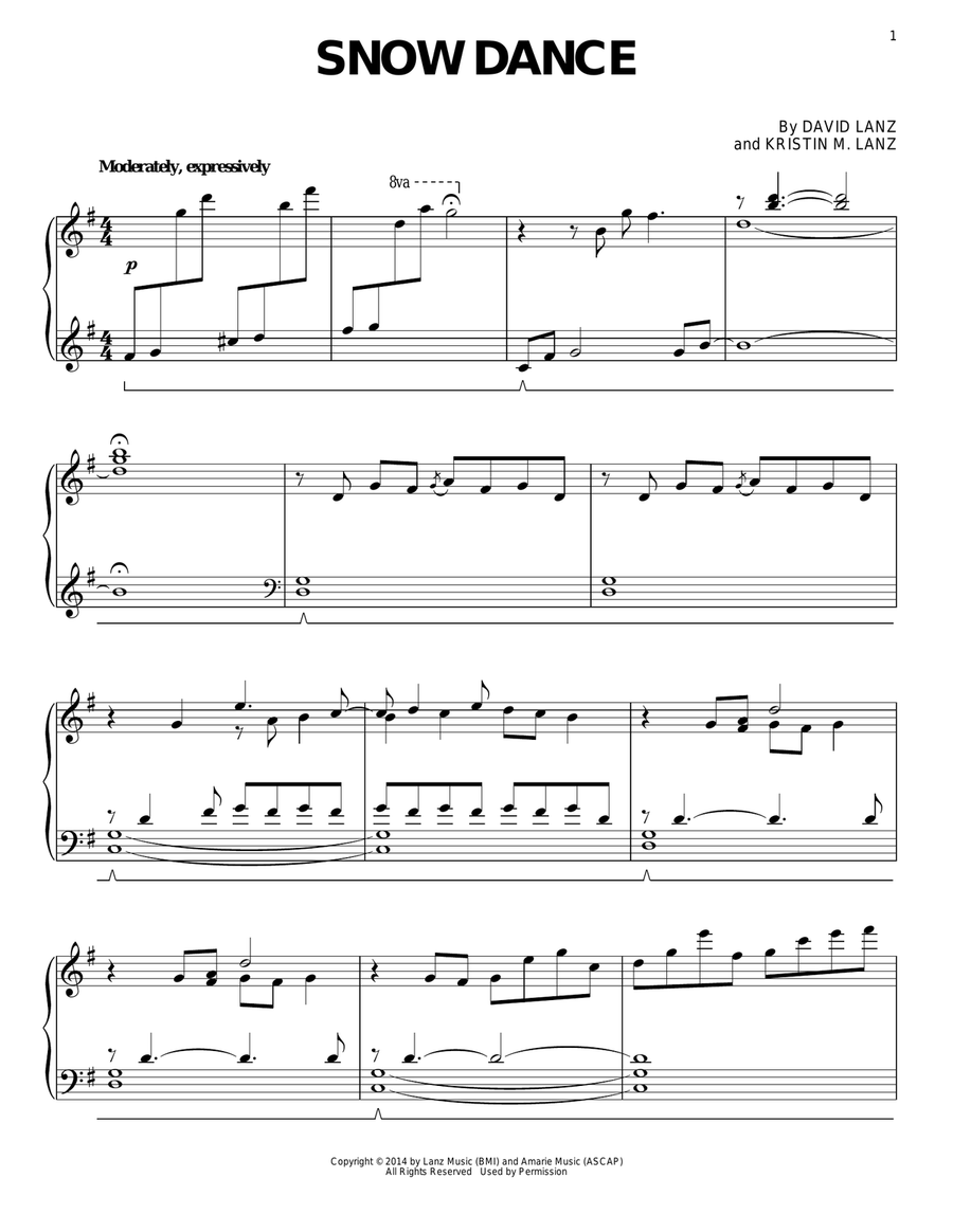 Snow Dance Piano Solo scores gallery preview page 1