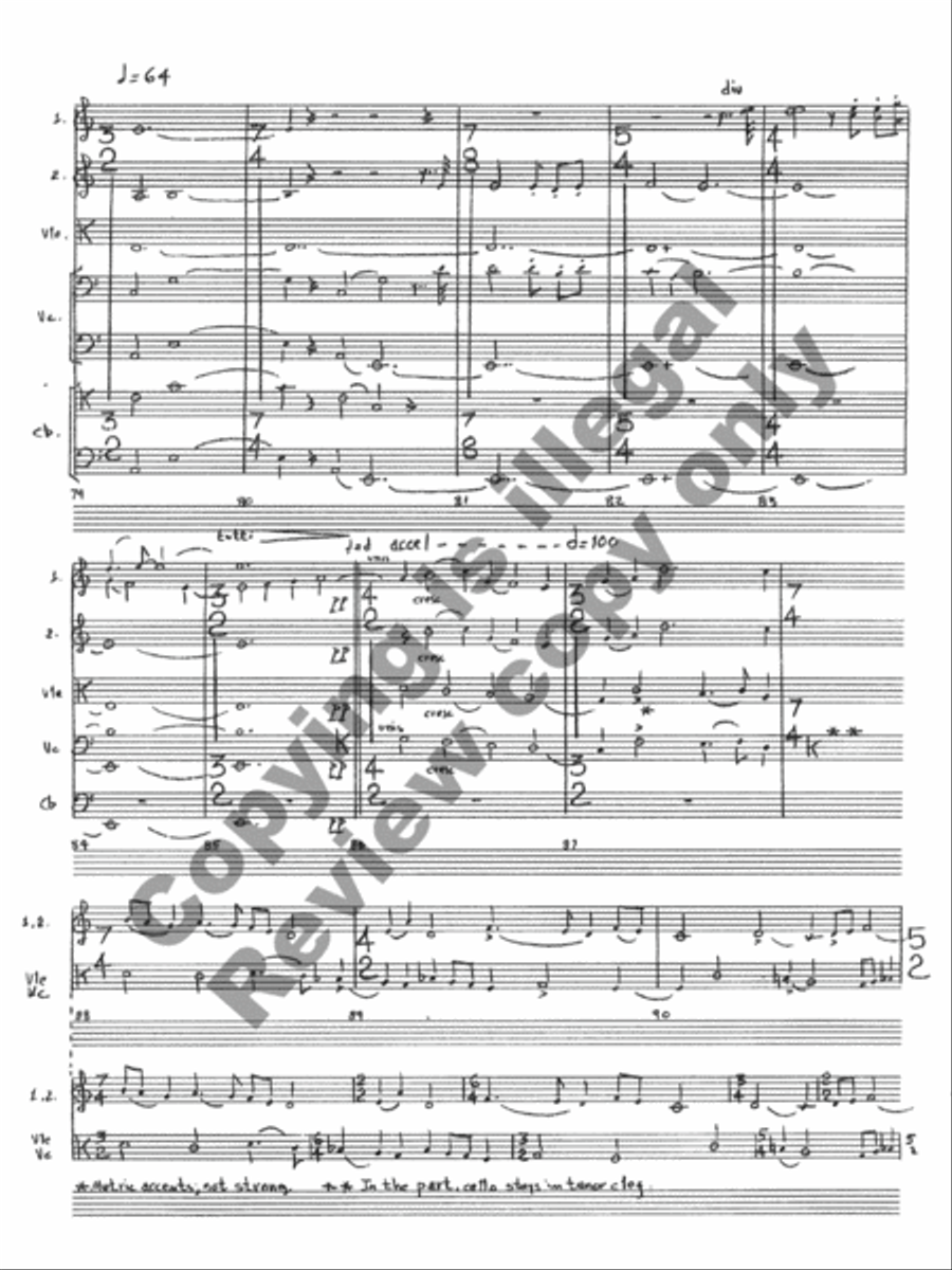 In Praise of Ockeghem (Additional Full Score) Orchestra scores gallery preview page 9